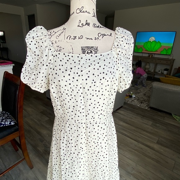 LOFT, polka dot, open back dress.#7 - Picture 8 of 16